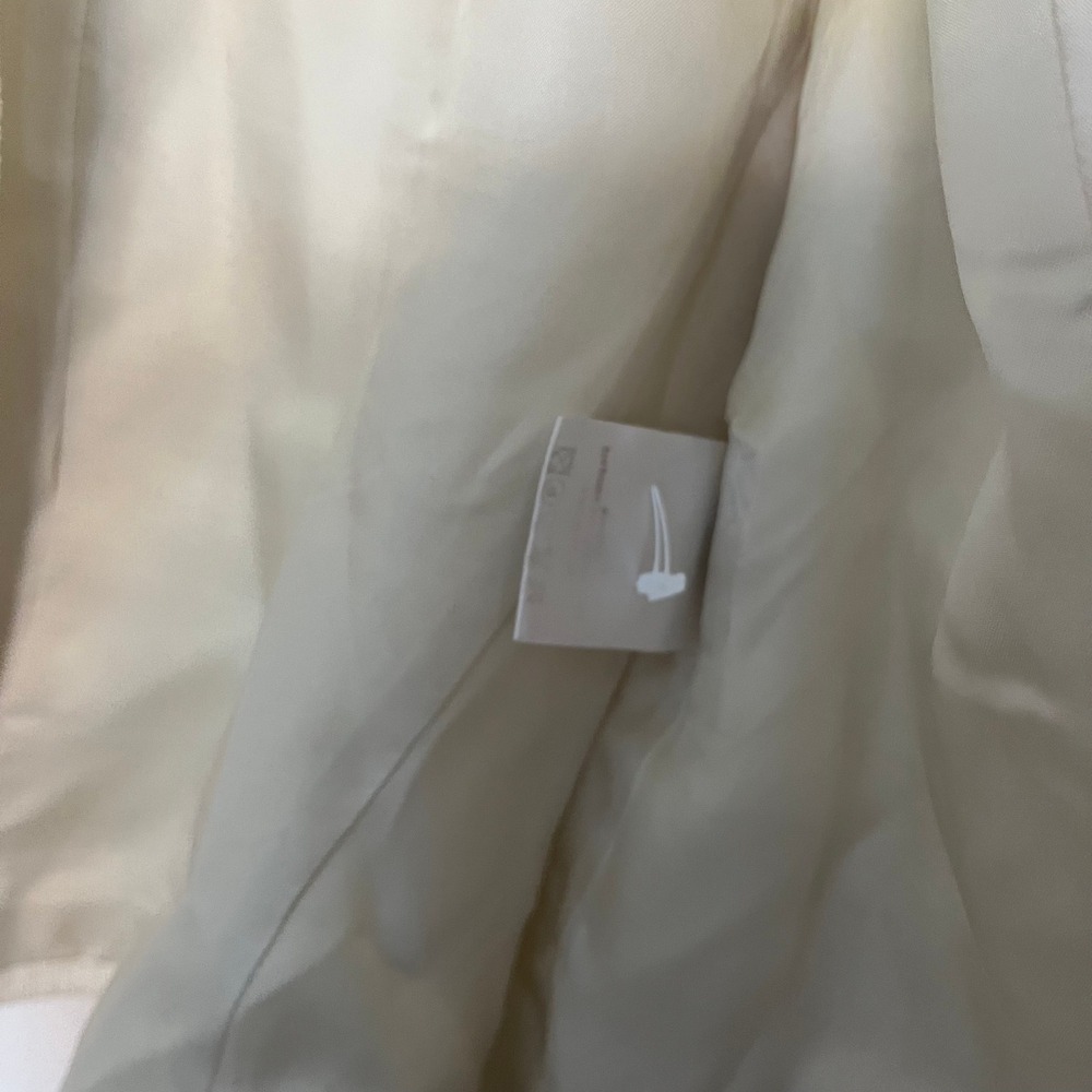 Jaeger Cream Textured Tailored Blazer Jacket Brass Buttons Notched Lapel - Picture 5 of 8